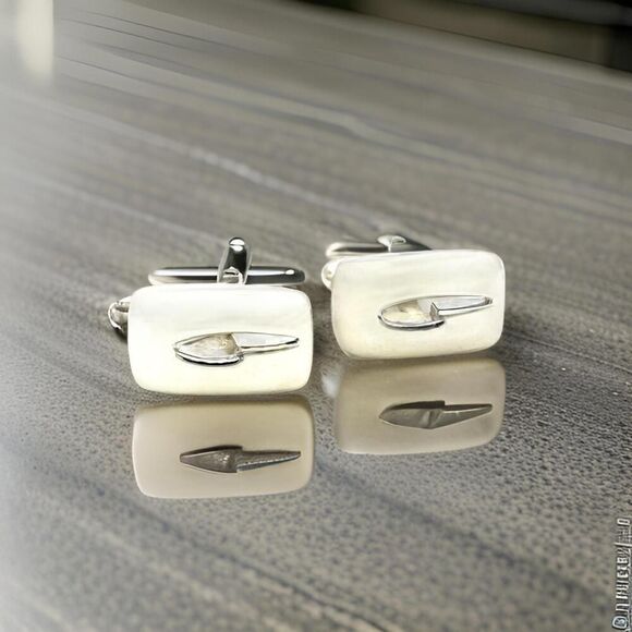 Gucci Estate Mens Cufflinks Sterling Silver G39 - Picture 1 of 7